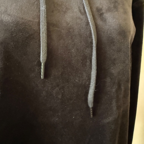 SANCTUARY VELOUR HOODIE SWEATSHIRT PLAID DETAILING PULLOVER PREPPY SCHOOL NWT M - Picture 8 of 11